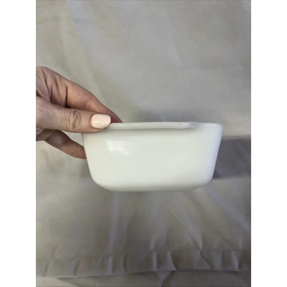 Vintage Anchor Hocking 441 Loaf Pan Baking Dish Vegetable Harvest Pattern 5